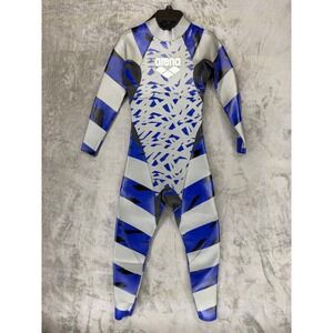 Arena SAMS Carbon Wetsuit Womens Small Silver Blue Shark Attack Mitigation 2A653